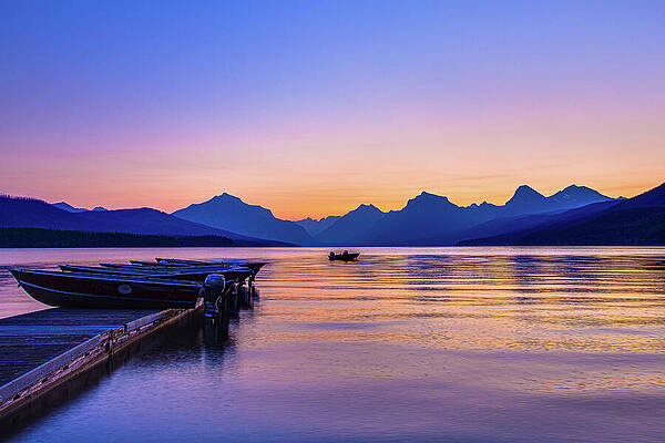 Wall Art featuring the photograph Daybreak On Lake McDonald - Glacier National Park by Adam Mateo Fierro