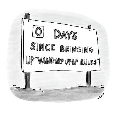 Tv Wall Art featuring the drawing Days Since Bringing Up Vanderpump Rules by Sarah Kempa