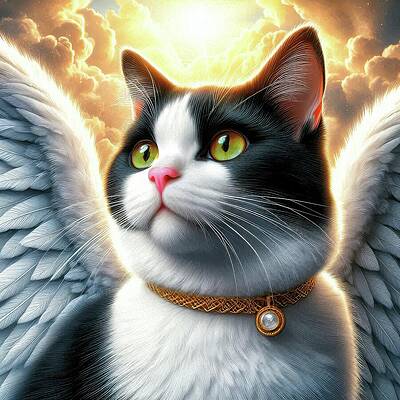 Majestic Wall Art featuring the digital art Dazzle's Heavenly Light by Bill And Linda Tiepelman