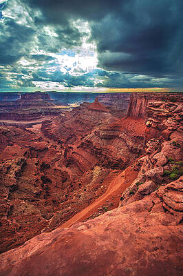Beautiful Photograph - Dead Horse Point Clouds, Utah - Vertical by Abbie Warnock