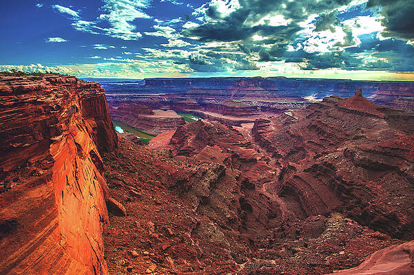 Beautiful Photograph - Dead Horse Point Sunlit Cliff, Utah by Abbie Warnock