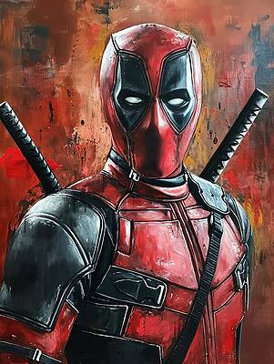 Portrait Painting - Deadpool by Land of Dreams