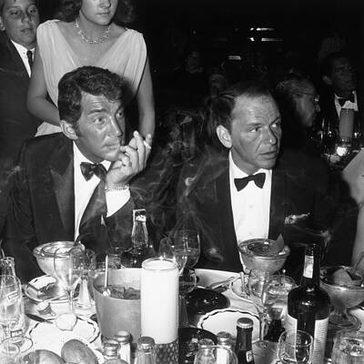 Dean Martin and Frank Sinatra at a Dinner Wall Art