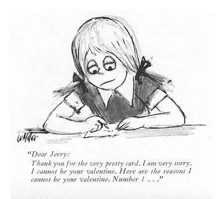 Valentine Drawing - Dear Jerry by Warren Miller