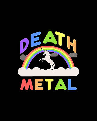 Death Wall Art featuring the digital art Death Metal by Flippin Sweet Gear