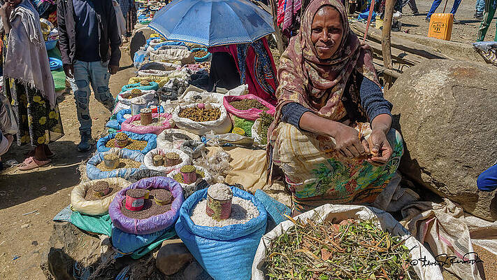 Mountain Photograph - Debark Market Life, Simien Mountains by Steven Dos Remedios