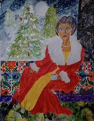 Woman Wall Art featuring the mixed media December On My Mind by Stacey Torres