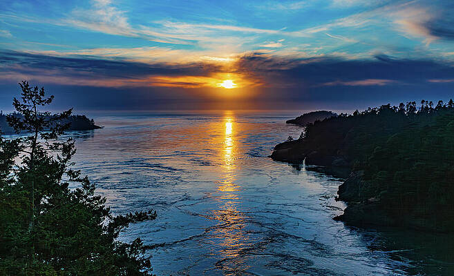 Nature Wall Art featuring the photograph Deception Pass Sunset by Tommy Farnsworth