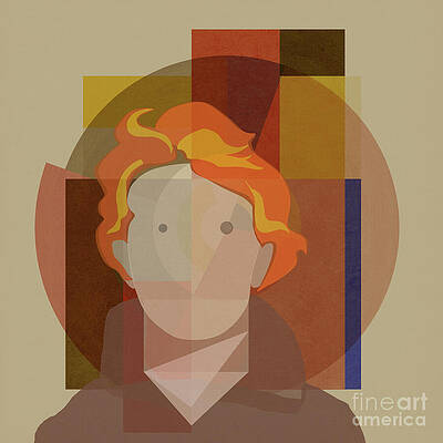 Wall Art featuring the digital art Deco Spaceboy by BFA Prints