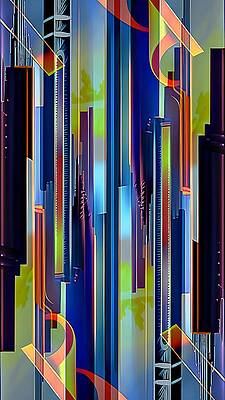 Wall Art featuring the digital art Deco Symmetry by David Manlove