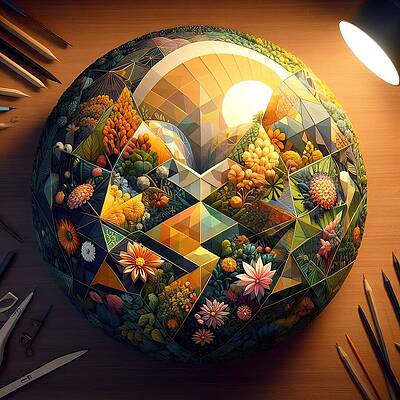 Intricate Digital Art - Sphere by Colin Hardman