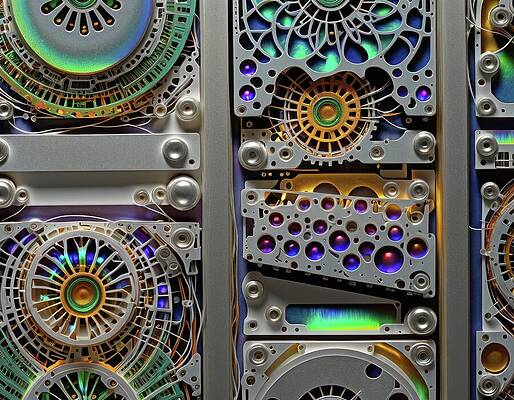 Intricate Wall Art featuring the digital art Decorative Machinery by Eris And AI