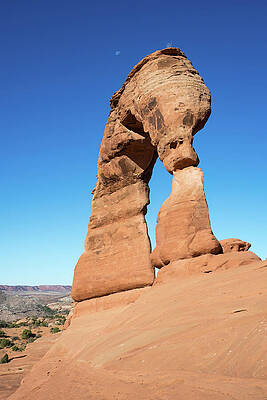 Arches National Park Wall Art featuring the photograph Delicate Arch And Moon by Diane Moller