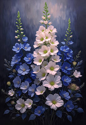 Vibrant Floral Bouquet Digital Art