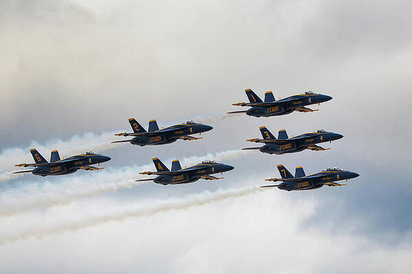 Blue Angels in Flight Formation Wall Art