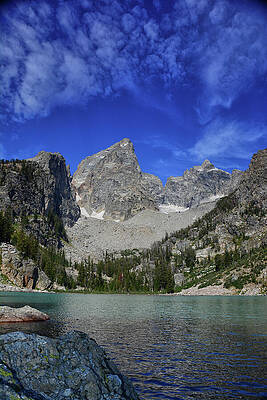Wilderness Wall Art featuring the photograph Delta Lake And Grand Teton Vertical by Raymond Salani III