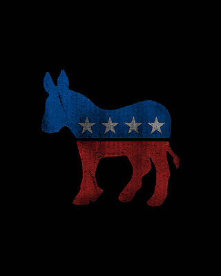 Democrat Donkey Retro Print