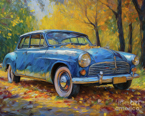 Vintage Wall Art featuring the ai art Dented Ego by Macro Abundance