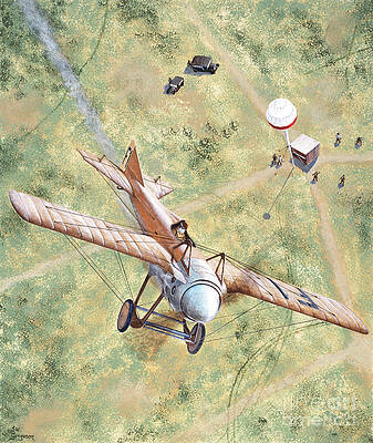 Airplane Wall Art featuring the painting Deperdussin Racer by Steve Ferguson
