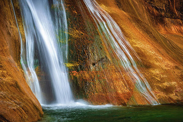 Desert Photograph - Desert Cascade - Lower Calf Creek Falls, UT by Abbie Warnock
