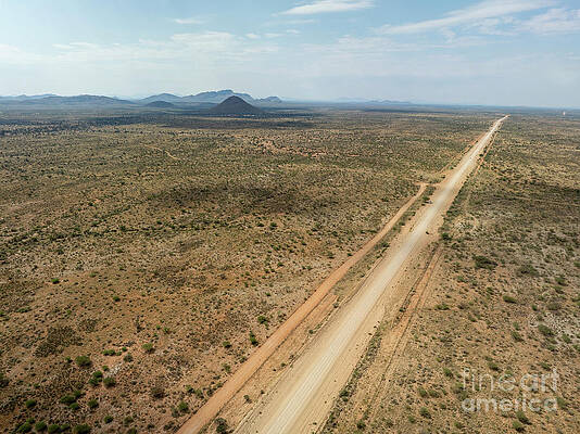 Landscape Photograph - Desert Road C24 Nearby Rehoboth, Namibia by Sami Sarkis Photography