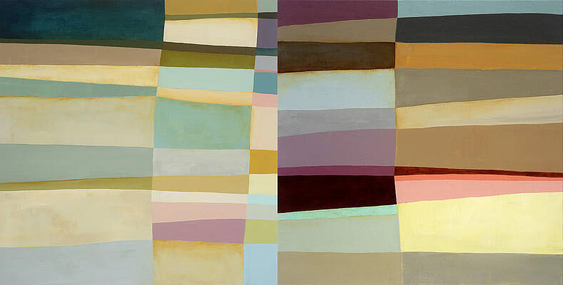 Colorful Geometric Blocks Wall Art