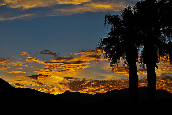 Sunset Photograph - Desert Afterglow On Santa Rosa And San Jacinto Mountains In California by Bonnie Colgan