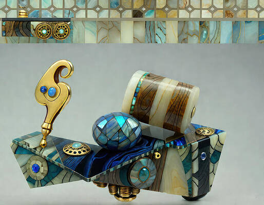 Intricate Wall Art featuring the digital art Desktop Fidget Toys Century Unspecified by Eris And AI