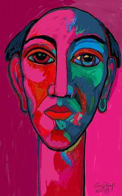 Bold Wall Art featuring the painting Despair by Sonja Kraft