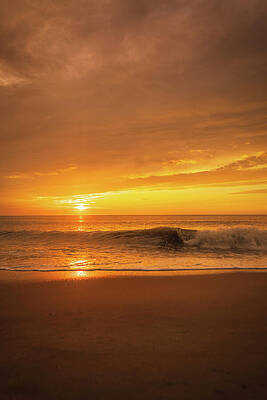 Sunrise Wall Art featuring the photograph Dewey Beach Sunrise Sand Ocean And Sky by Jason Fink