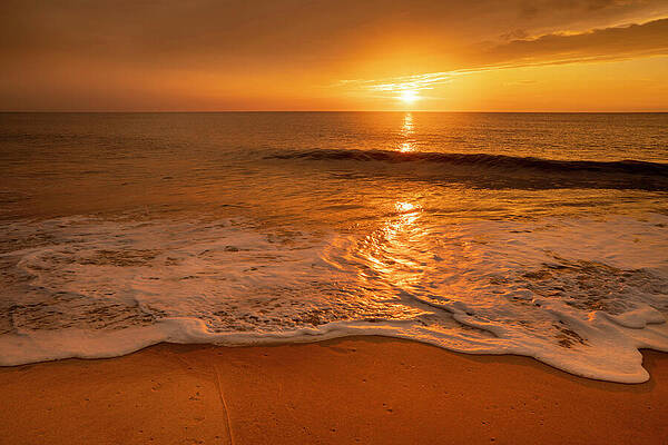Nature Wall Art featuring the photograph Dewey Beach Sunrise Water Breaking by Jason Fink