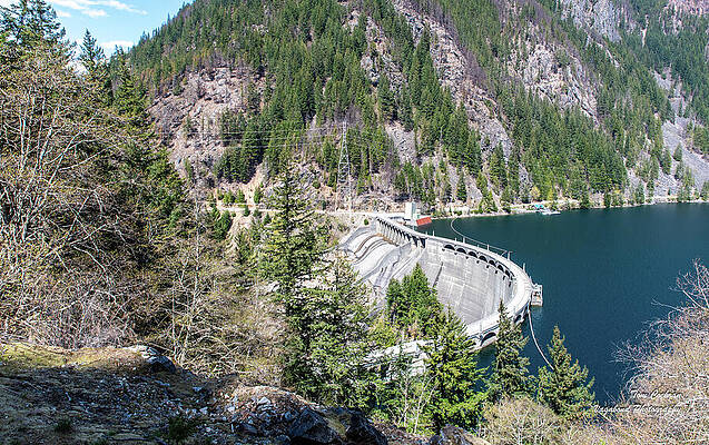 State Route 20 Photograph - Diablo Dam From SR 20 by Tom Cochran