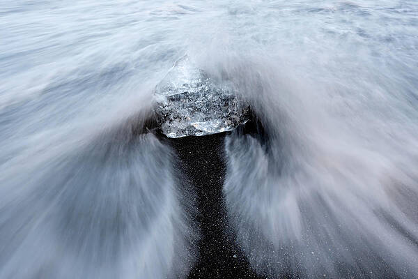 Ice Photograph - Diamond Beach by Dee Potter