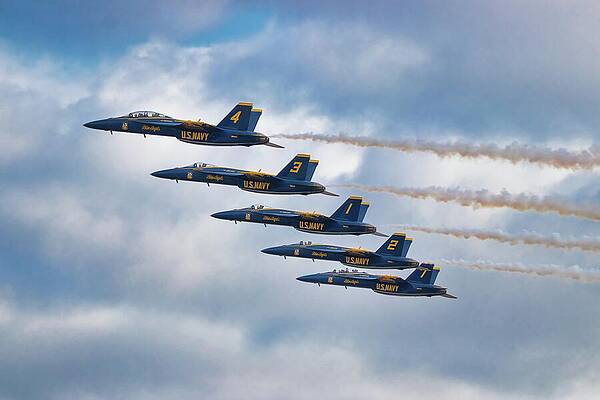 U.S. Navy Blue Angels in Formation Photograph