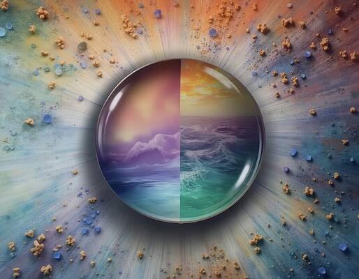 Colorful Digital Art - Dichotomy by Eris And AI