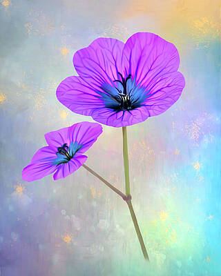 Vibrant Purple Flowers Wall Art