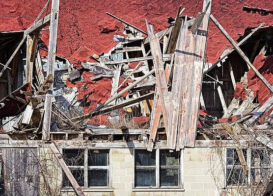 Wall Art featuring the photograph Dilapidated Barn 4, Wisconsin by Steven Ralser