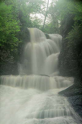 Wall Art featuring the photograph Dingman Falls Spring Green 6 by Raymond Salani III