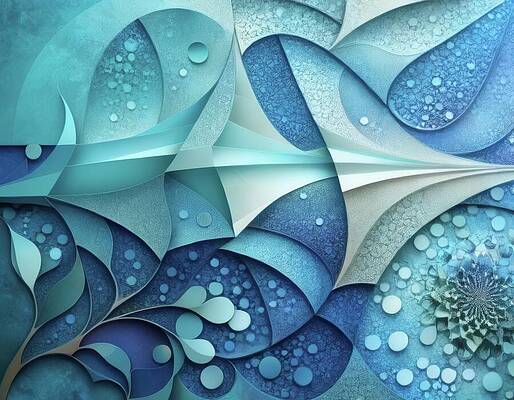 Blue Digital Art - Directional Blues by Eris And AI
