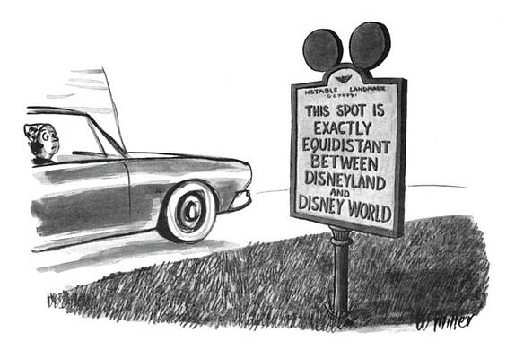 Drive Wall Art featuring the drawing Disneyland And Disney World by Warren Miller