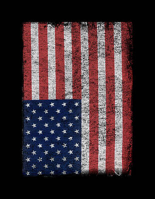 Cool Wall Art featuring the digital art Distressed Us Flag by Flippin Sweet Gear