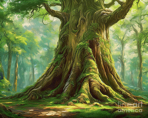 Nature Wall Art featuring the ai art Diversified Forest by Macro Abundance