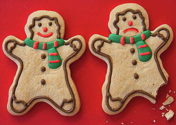 Festive Gingerbread Men Cookies Wall Art