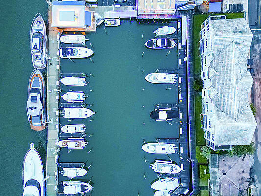 Sunrise Wall Art featuring the photograph Docked At The Marina by Oceanic SkyView