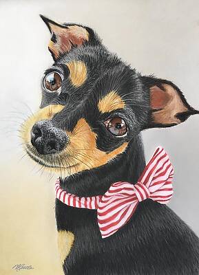Wall Art featuring the pastel Doggie Diva by Marlene Little