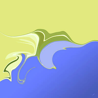 Wall Art featuring the digital art Dolphin Cove by Gina Harrison