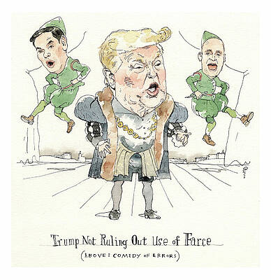 Trump with Comical Companions Painting