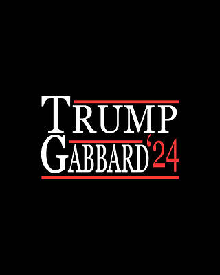 Donald Trump Wall Art featuring the digital art Donald Trump Tulsi Gabbard 2024 by Flippin Sweet Gear