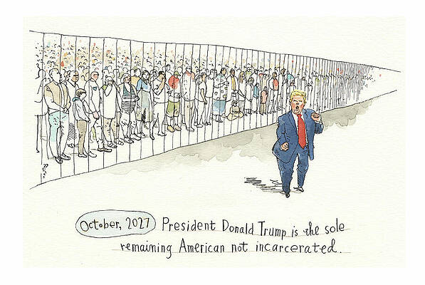 War Painting - Donald Wins The War On Crime by Barry Blitt