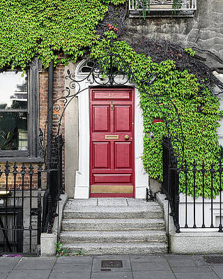 Charming Red Door Entrance Photograph